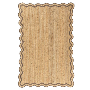 HomeRoots Jute Hand-Braided Area Rug – Natural Fiber Charm for Bohemian Spaces, Non-Slip & Unique Design! 674581