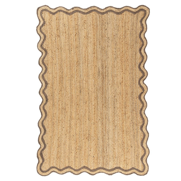 HomeRoots Jute Hand-Braided Area Rug – Natural Fiber Charm for Bohemian Spaces, Non-Slip & Unique Design! 674581