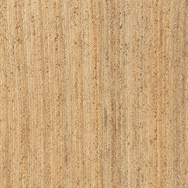 HomeRoots Jute Hand-Braided Area Rug – Natural Fiber Charm for Bohemian Spaces, Non-Slip & Unique Design! 674581