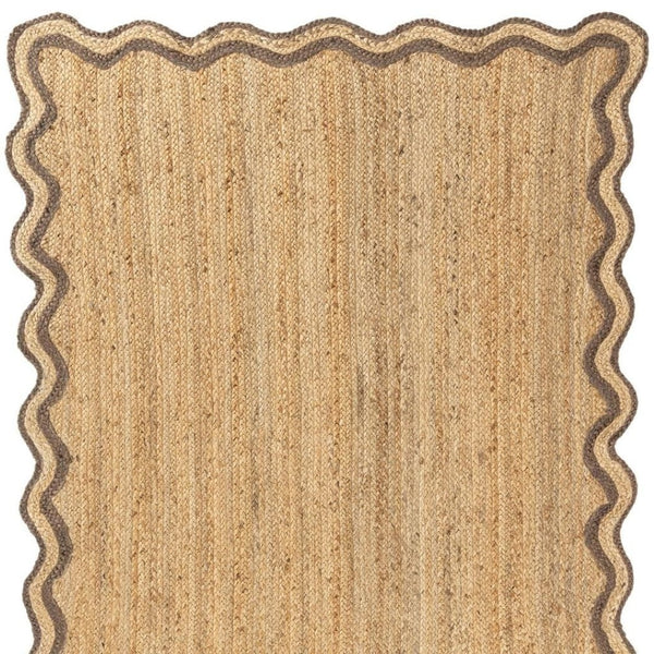HomeRoots Jute Hand-Braided Area Rug – Natural Fiber Charm for Bohemian Spaces, Non-Slip & Unique Design! 674581