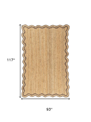 HomeRoots Jute Hand-Braided Area Rug – Natural Fiber Charm for Bohemian Spaces, Non-Slip & Unique Design! 674581