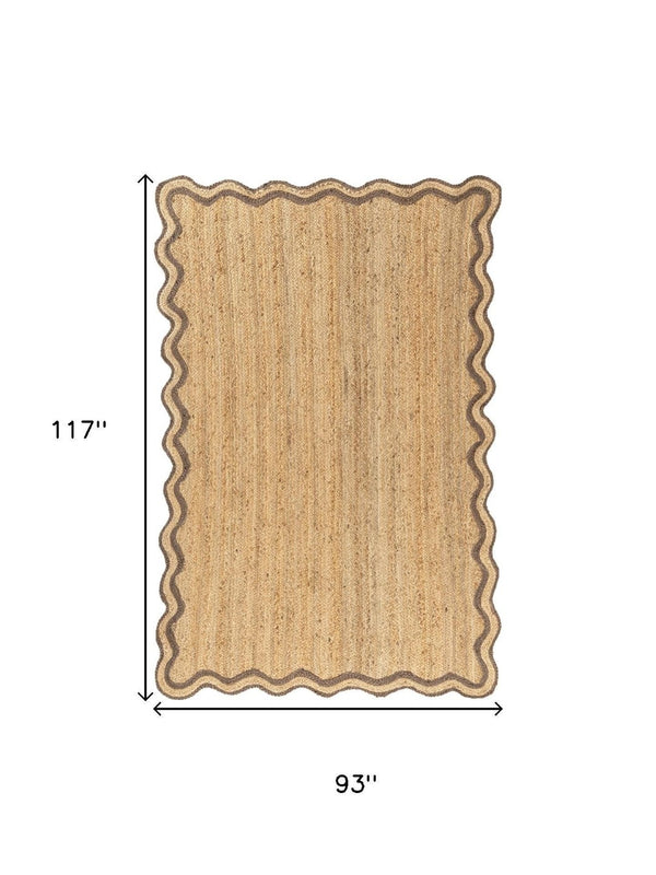 HomeRoots Jute Hand-Braided Area Rug – Natural Fiber Charm for Bohemian Spaces, Non-Slip & Unique Design! 674581