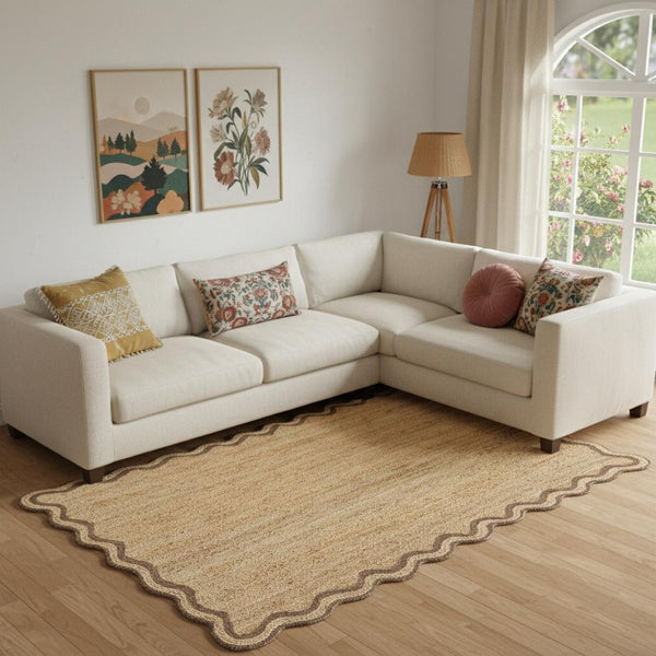 HomeRoots Jute Hand-Braided Area Rug – Natural Fiber Charm for Bohemian Spaces, Non-Slip & Unique Design! 674581