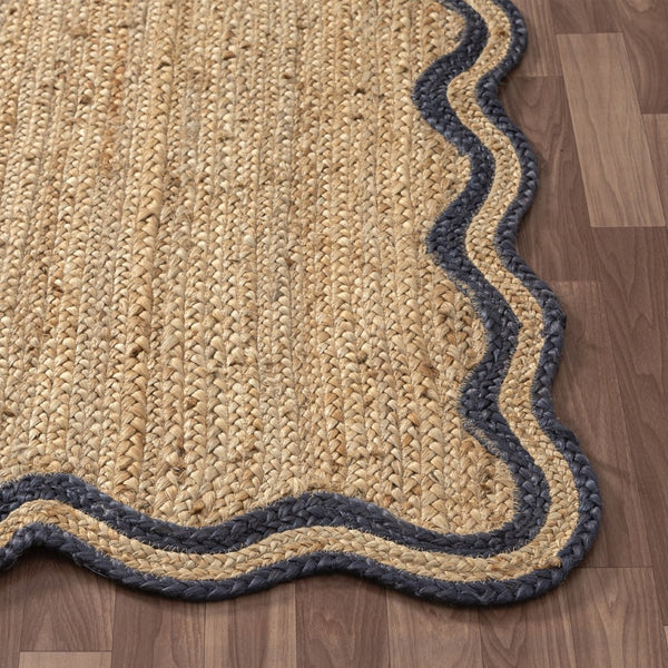 HomeRoots Jute Hand-Braided Area Rug – Natural, Durable, Non-Slip Bohemian Design for Living & Dining Spaces 674582