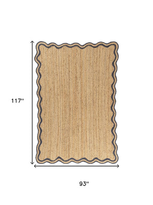 HomeRoots Jute Hand-Braided Area Rug – Natural, Durable, Non-Slip Bohemian Design for Living & Dining Spaces 674582