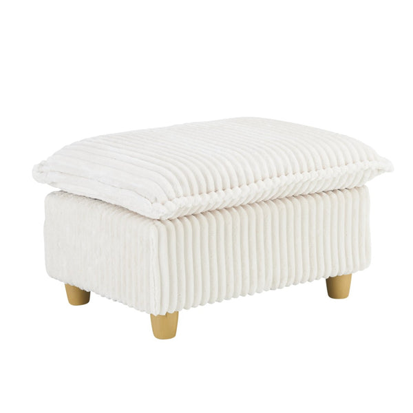 English Elm This Corduroy Single Seat Accent Chair with Ottoman and Pillows for Cozy Nook Spaces W1658P254570