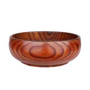 HomeRoots 7" Handcrafted Solid Wood Round Serving Bowl - Unique Artisan Design for Everyday Use & Decor 674600