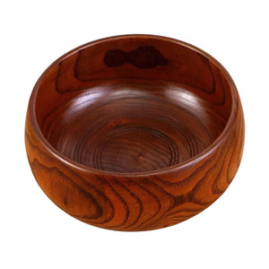 HomeRoots 7" Handcrafted Solid Wood Round Serving Bowl - Unique Artisan Design for Everyday Use & Decor 674600