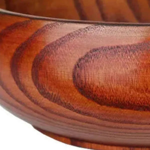HomeRoots 7" Handcrafted Solid Wood Round Serving Bowl - Unique Artisan Design for Everyday Use & Decor 674600