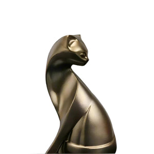 HomeRoots 6" Hand-Painted Bronze Resin Cat Figurine - Elegant Accent Piece for Home Décor & Unique Gift 674602