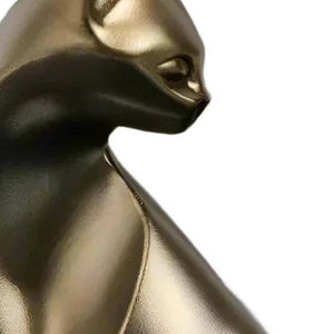 HomeRoots 6" Hand-Painted Bronze Resin Cat Figurine - Elegant Accent Piece for Home Décor & Unique Gift 674602