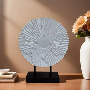 HomeRoots 12" Elegant Gold Resin Sunflower Tabletop Sculpture - Hand-Painted Home Décor for Any Space 674605