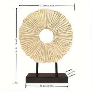 HomeRoots 12" Elegant Gold Resin Sunflower Tabletop Sculpture - Hand-Painted Home Décor for Any Space 674605