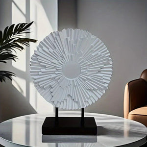 HomeRoots 12" Elegant Gold Resin Sunflower Tabletop Sculpture - Hand-Painted Home Décor for Any Space 674605