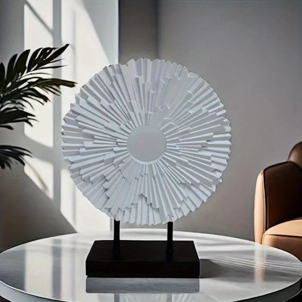 HomeRoots 12" Elegant Gold Resin Sunflower Tabletop Sculpture - Hand-Painted Home Décor for Any Space 674605