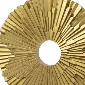 HomeRoots 12" Elegant Gold Resin Sunflower Tabletop Sculpture - Hand-Painted Home Décor for Any Space 674605
