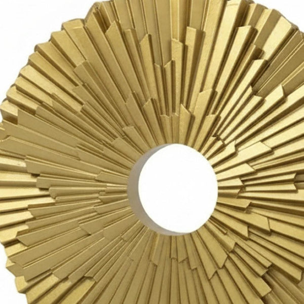 HomeRoots 12" Elegant Gold Resin Sunflower Tabletop Sculpture - Hand-Painted Home Décor for Any Space 674605