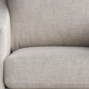 HomeRoots 35" Modern Beige Upholstered Arm Chair - Comfortable Accent Seating for Living Rooms, Offices & Lounges 674607