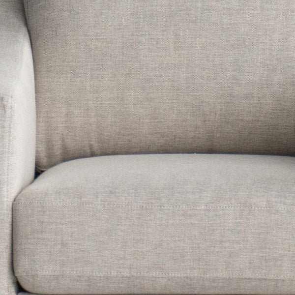 HomeRoots 35" Modern Beige Upholstered Arm Chair - Comfortable Accent Seating for Living Rooms, Offices & Lounges 674607