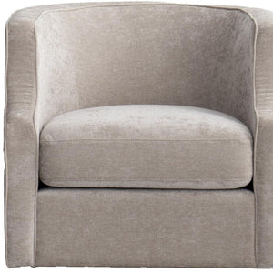 HomeRoots 32" Beige Fabric Upholstered Arm Chair - Modern Elegance, Comfort & Versatile Style for Any Room 674612