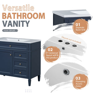 English Elm 36'' Modern Bathroom Vanity Set With Sink, Mirror & 6 Open Shelves - Stylish Storage Solution! N710S236006C