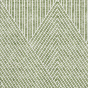 HomeRoots 10' X 14' Artichoke Green Geometric Area Rug – Washable, UV Protected & Stain-Resistant for Durability 674622