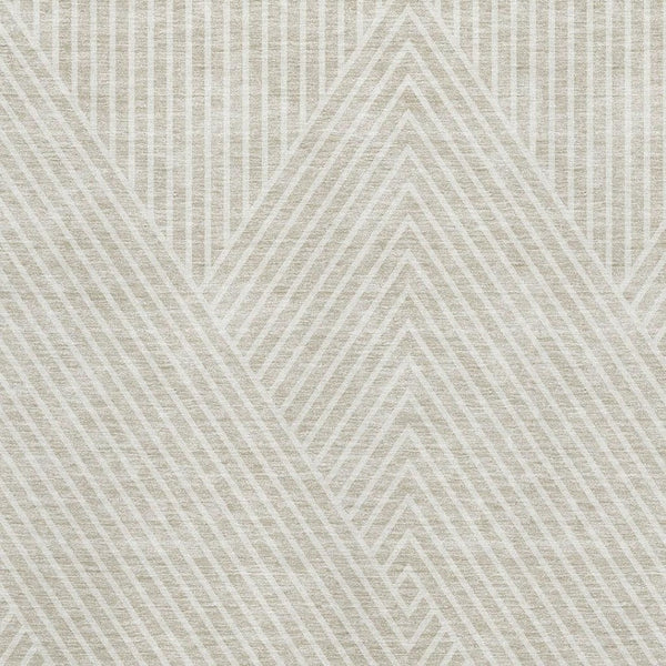 HomeRoots 10' X 14' Beige Geometric Area Rug - Washable, UV-Protected, Stylish, Stain-Resistant for Busy Homes 674628