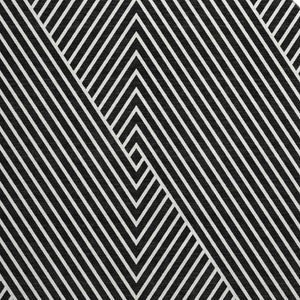 HomeRoots 8' Black And Ivory Geometric Round Rug - Washable, UV-Protected, Durable, Modern Design for Homes 674631