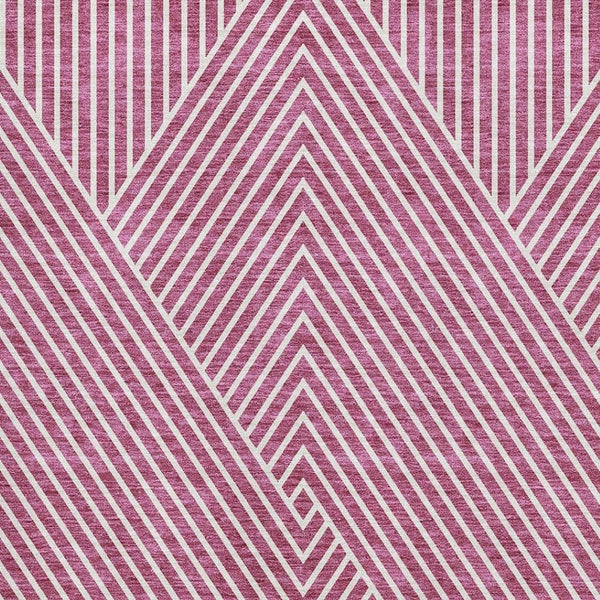 HomeRoots 5' X 8' Blush & Ivory Geometric Area Rug – Soft, Stain-Resistant, UV-Protected for Modern Homes 674636
