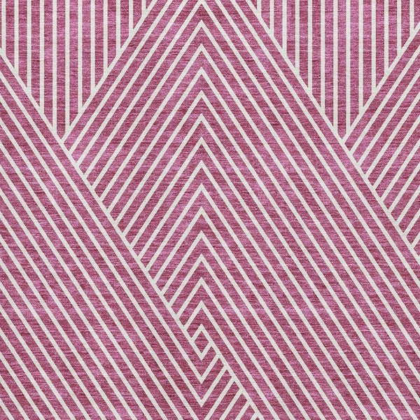 HomeRoots 8' X 10' Blush Ivory Geometric Washable Area Rug with UV Protection for Stylish, Family-Friendly Living 674638