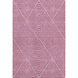 HomeRoots 9' X 12' Blush and Ivory Geometric Area Rug - Washable, UV Protected, Perfect for High-Traffic Rooms 674639