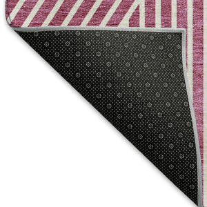 HomeRoots 9' X 12' Blush and Ivory Geometric Area Rug - Washable, UV Protected, Perfect for High-Traffic Rooms 674639