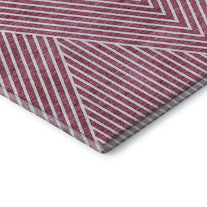 HomeRoots 9' X 12' Blush and Ivory Geometric Area Rug - Washable, UV Protected, Perfect for High-Traffic Rooms 674639