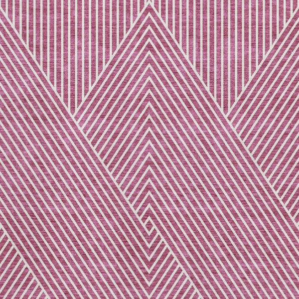 HomeRoots 9' X 12' Blush and Ivory Geometric Area Rug - Washable, UV Protected, Perfect for High-Traffic Rooms 674639