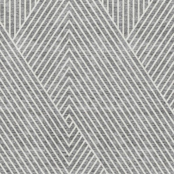 HomeRoots 10' X 14' Modern Gray and Ivory Geometric Area Rug – Washable, UV-Protected, Ideal for Homes with Kids & Pets 674658