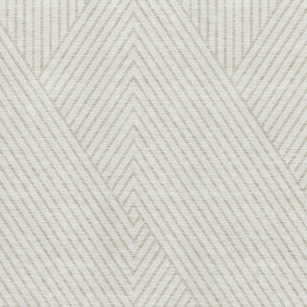 HomeRoots 8' X 10' Ivory and Beige Geometric Area Rug – Washable, UV-Protected, Stylish & Stain-Resistant Design 674662