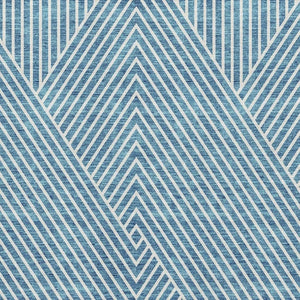 HomeRoots 9' X 12' Teal & Ivory Geometric Area Rug - Washable, UV-Protected, Stain-Resistant, Stylish Design 674675