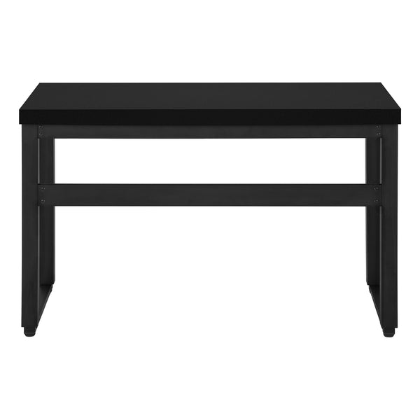 English Elm Computer Desk – Adjustable Standing Workstation, Modern Black Laminate & Metal, Perfect For Home Office B2710P219897