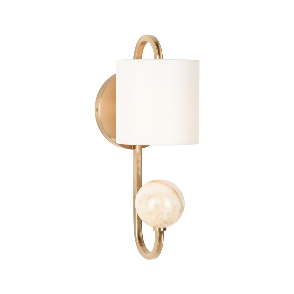 Wildwood Varese Sculptural Sconce With Calacatta Marble Globe, Coffee Bronze Finish For Elegant Accent Lighting 67468