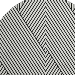 HomeRoots 8' Stylish Geometric Washable Round Rug with UV Protection - Perfect for Modern Homes & Outdoor Spaces 674685