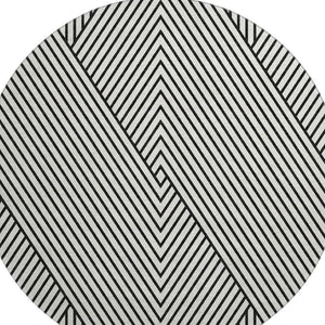 HomeRoots 8' Stylish Geometric Washable Round Rug with UV Protection - Perfect for Modern Homes & Outdoor Spaces 674685