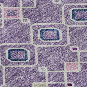 HomeRoots 9' X 12' Southwestern Area Rug in Lavender, Ivory & Blue - Durable, Stain-Resistant & UV Protected! 674717