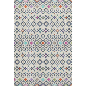 HomeRoots 10' X 14' Washable Polyester Southwestern Area Rug in Linen Pink & Orange - UV Protected, Durable Comfort 674724
