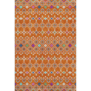 HomeRoots 10' Southwestern Washable Area Rug in Vibrant Orange, Purple & Blue - Pet-Friendly, UV Protected! 674736