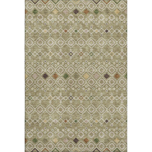 HomeRoots 9' X 12' Sage Beige and Gold Southwestern Area Rug - Washable, UV Protected, Durable & Stylish! 674741