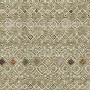 HomeRoots 10' X 14' Sage Beige & Gold Southwestern Area Rug - Durable, Washable, UV Resistant for Homes 674742