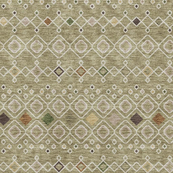 HomeRoots 10' X 14' Sage Beige & Gold Southwestern Area Rug - Durable, Washable, UV Resistant for Homes 674742