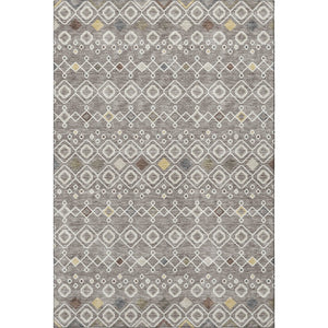 HomeRoots 8' X 10' Southwestern-Inspired Taupe Ivory Gold Washable Area Rug with UV Protection & Style 674746