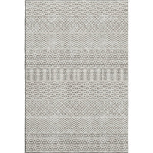 HomeRoots 10' Beige and Ivory Striped Washable Area Rug - Durable, UV Protected, Stain Resistant for Busy Homes 674760