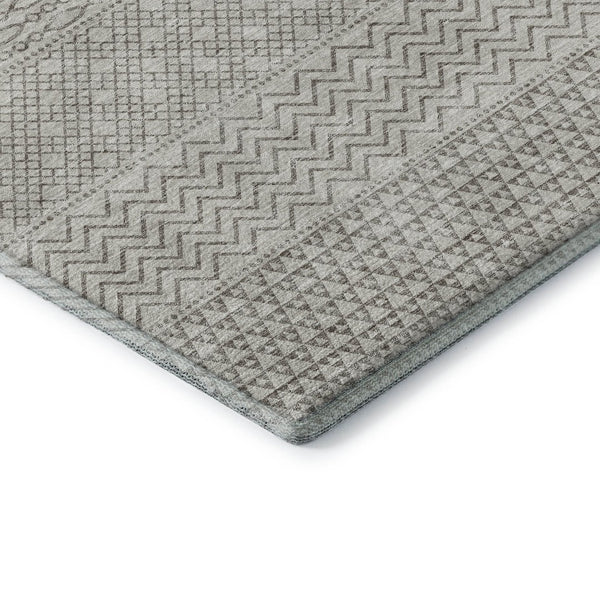 HomeRoots 10' Beige and Ivory Striped Washable Area Rug - Durable, UV Protected, Stain Resistant for Busy Homes 674760